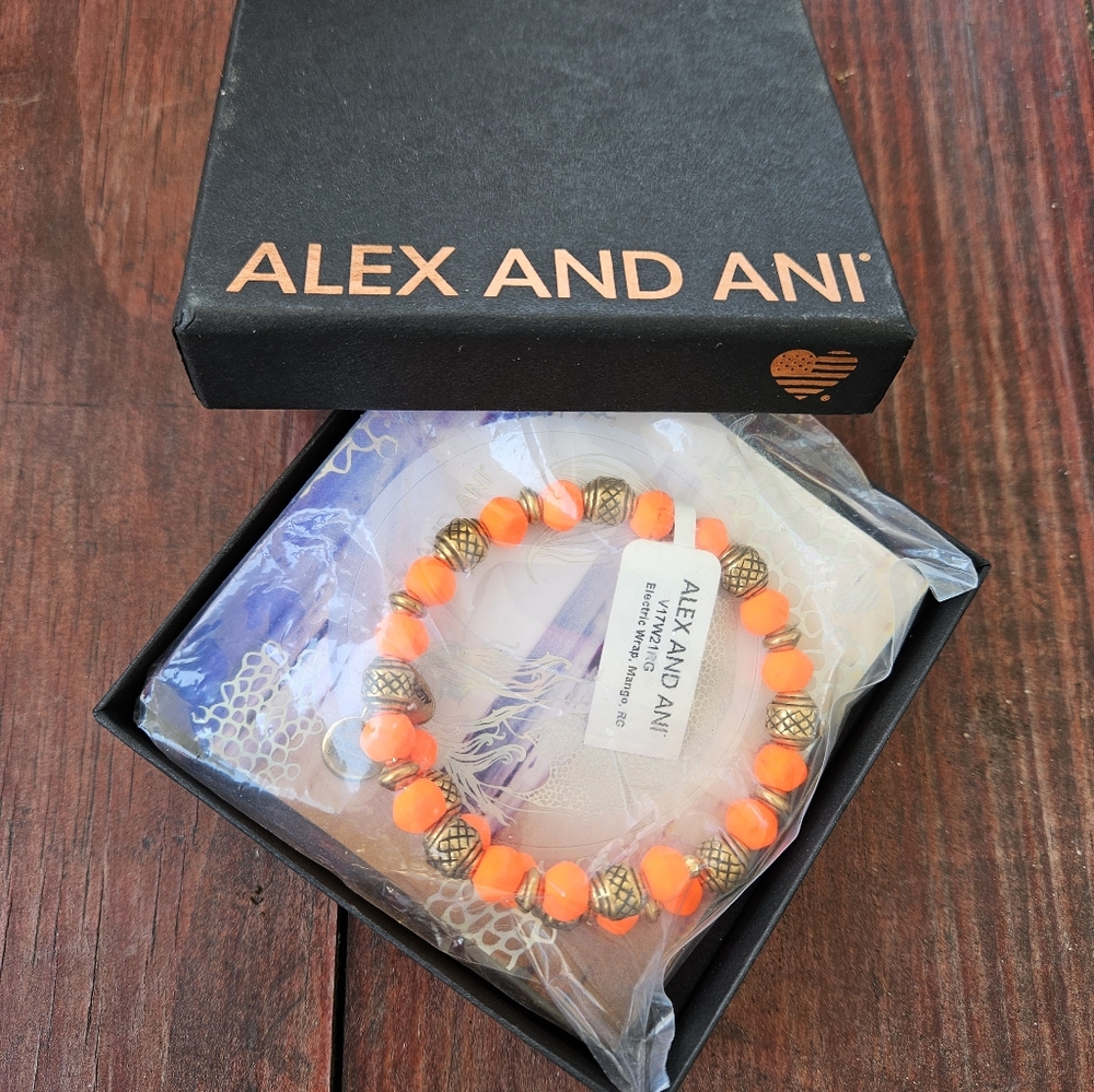 Alex and Ani Mango Electric Wrap Rafaelian Gold Finish